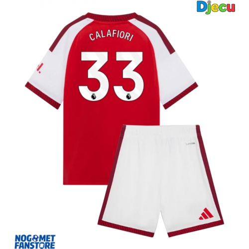 Arsenal Riccardo Calafiori #33 Domaci Dres za djecu 2026-27 Kratak Rukav (+ Kratke hlače)